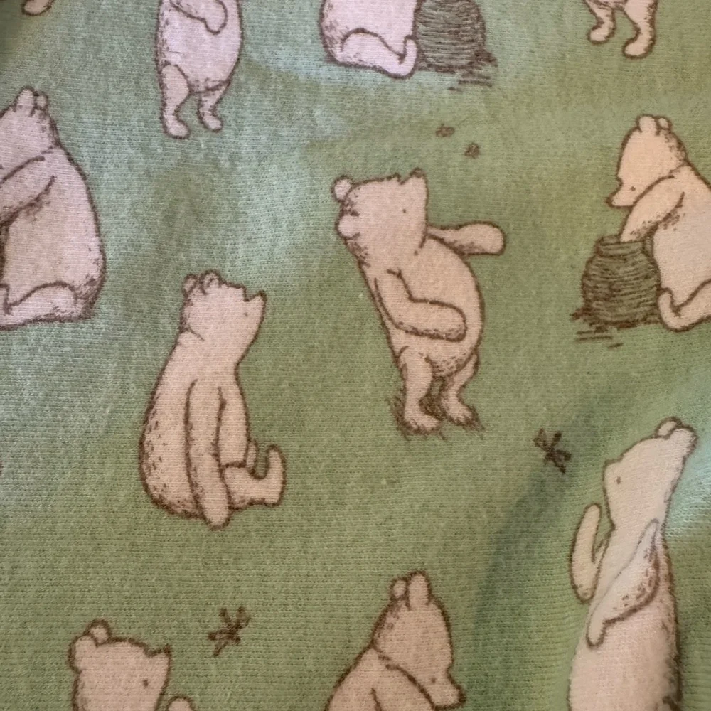 2-Pack Baby Swaddle Wraps - Green & Cream Bear Prints Infant 0-3m